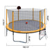 Orange 16FT Trampoline with Basketball Hoop and Soccer Goal, Inner Safety Enclosure, Steel Frame Default -DTYStore