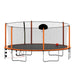 Orange 16FT Trampoline with Basketball Hoop and Soccer Goal, Inner Safety Enclosure, Steel Frame Default -DTYStore