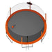Orange 16FT Trampoline with Basketball Hoop and Soccer Goal, Inner Safety Enclosure, Steel Frame Default -DTYStore