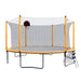 Orange 16FT Trampoline with Basketball Hoop and Soccer Goal, Inner Safety Enclosure, Steel Frame Default -DTYStore
