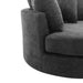 Orisfur 360° Swivel Accent Barrel Chair with Storage Ottoman & 4 Pillows, Modern Chenille Leisure Chair, Gray Default -DTYStore