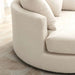 Orisfur 360° Swivel Accent Barrel Chair with Storage Ottoman and 4 Pillows, Modern Chenille Leisure Chair, Cream Default -DTYStore