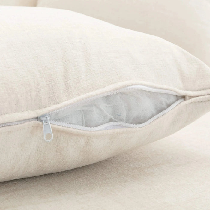 Orisfur 360° Swivel Accent Barrel Chair with Storage Ottoman and 4 Pillows, Modern Chenille Leisure Chair, Cream Default -DTYStore