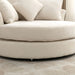 Orisfur 360° Swivel Accent Barrel Chair with Storage Ottoman and 4 Pillows, Modern Chenille Leisure Chair, Cream Default -DTYStore