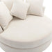 Orisfur 360° Swivel Accent Barrel Chair with Storage Ottoman and 4 Pillows, Modern Chenille Leisure Chair, Cream Default -DTYStore