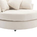 Orisfur 360° Swivel Accent Barrel Chair with Storage Ottoman and 4 Pillows, Modern Chenille Leisure Chair, Cream Default -DTYStore
