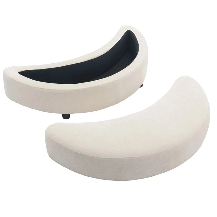 Orisfur 360° Swivel Accent Barrel Chair with Storage Ottoman and 4 Pillows, Modern Chenille Leisure Chair, Cream Default -DTYStore