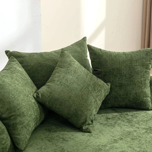 Orisfur Modern Chenille 360° Swivel Accent Barrel Chair with Storage Ottoman & 4 Pillows-DTYStore