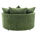 Orisfur Modern Chenille 360° Swivel Accent Barrel Chair with Storage Ottoman & 4 Pillows, Green Default -DTYStore