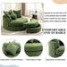 Orisfur Modern Chenille 360° Swivel Accent Barrel Chair with Storage Ottoman & 4 Pillows, Green Default -DTYStore