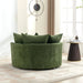 Orisfur Modern Chenille 360° Swivel Accent Barrel Chair with Storage Ottoman & 4 Pillows, Green Default -DTYStore