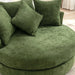 Orisfur Modern Chenille 360° Swivel Accent Barrel Chair with Storage Ottoman & 4 Pillows, Green Default -DTYStore