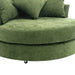 Orisfur Modern Chenille 360° Swivel Accent Barrel Chair with Storage Ottoman & 4 Pillows, Green Default -DTYStore