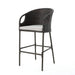 Outdoor 31' PE Rattan Barstools with Waterproof Cushions, Set of 2, Multibrown Default -DTYStore