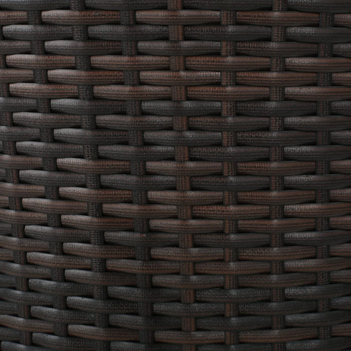 Outdoor 31' PE Rattan Barstools with Waterproof Cushions, Set of 2, Multibrown Default -DTYStore