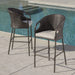 Outdoor 31' PE Rattan Barstools with Waterproof Cushions, Set of 2, Multibrown Default -DTYStore