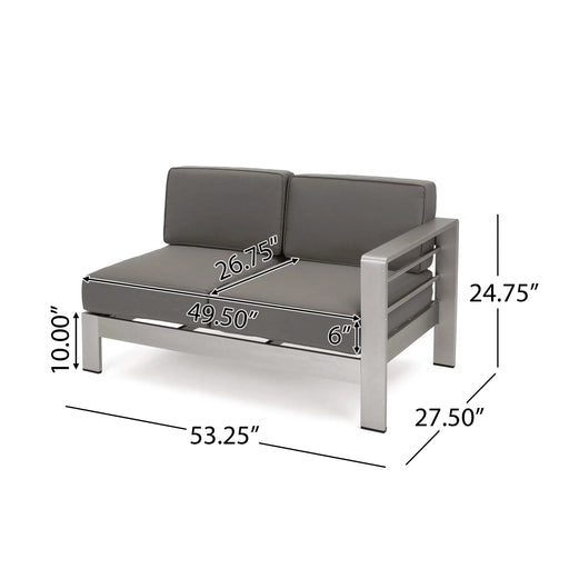 Outdoor 4 - Person Aluminum Patio Sectional set Default -DTYStore