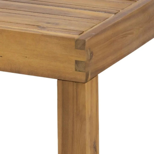 Outdoor 4 Seater Acacia Wood Chat Set with Wicker Accents and Cushions, Teak Finish + Mixed Brown + Beige Default -DTYStore