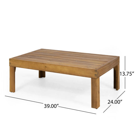 Outdoor 4 Seater Acacia Wood Chat Set with Wicker Accents and Cushions, Teak Finish + Mixed Brown + Beige Default -DTYStore