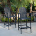 Outdoor Acacia Wood Adirondack Barstools Set of 2, Natural Stained, Dark Gray Default -DTYStore
