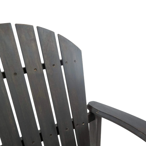 Outdoor Acacia Wood Adirondack Barstools Set of 2, Natural Stained, Dark Gray Default -DTYStore