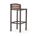 Outdoor Acacia Wood Barstool with Slat Panel Design, Set of 2, Dark Brown Default -DTYStore