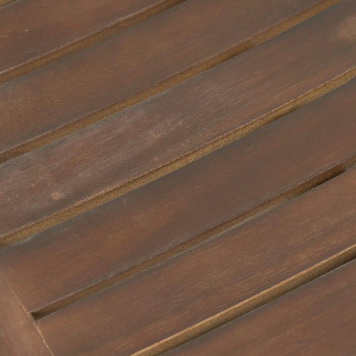 Outdoor Acacia Wood Counter Height Barstool, Set of 2, Mahogany Brown Finish Default -DTYStore