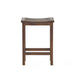 Outdoor Acacia Wood Counter Height Barstool, Set of 2, Mahogany Brown Finish Default -DTYStore