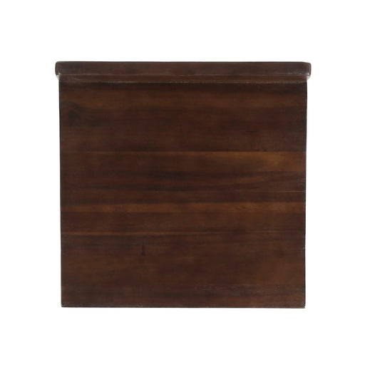 Outdoor Bar Stool with Low Backrests and Wood Seats, Set of 2, Dark Brown and Black Default -DTYStore