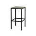 Outdoor Bar Stool with Slat Design and Metal Frame, Set of 2, Grey and Black Default -DTYStore