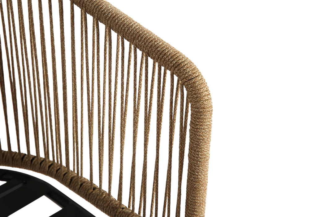 Outdoor Bar Stools Set of 2, 2-Piece Patio Bar Stools with Armrests, All Weather Rattan Bar Chairs with Backrest, Wicker Bar Stools for Backyard, Garden, Pool, Balcony and Deck-Blue Default -DTYStore