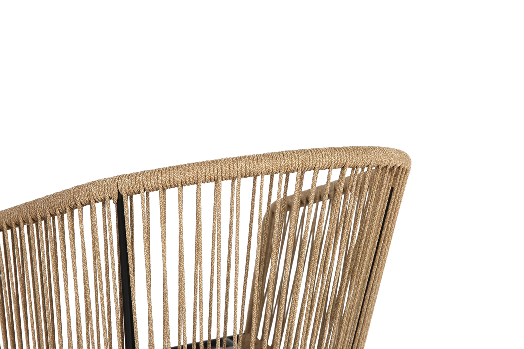 Outdoor Bar Stools Set of 2, 2-Piece Patio Bar Stools with Armrests, All Weather Rattan Bar Chairs with Backrest, Wicker Bar Stools for Backyard, Garden, Pool, Balcony and Deck- Gery Default -DTYStore