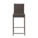Outdoor Barstool with Hand Crafted Details, Dark Brown Default -DTYStore