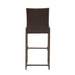 Outdoor Barstool with Hand Crafted Details, Dark Brown Default -DTYStore