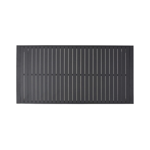 Outdoor Dining Set, Dining Chair Set of 6 + Aluminum Dining Table, Gray+Black Default -DTYStore