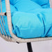 Outdoor Egg Hanging Chair with Stand, Patio Wicker Swing Egg Chair Indoor Swinging Chair Outdoor Hammock Egg Chair BLUE Default -DTYStore