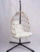 Outdoor Egg Hanging Chair with Stand, Patio Wicker Swing Egg Chair Indoor Swinging Chair Outdoor Hammock Egg Chair Off-white Default -DTYStore