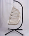 Outdoor Egg Hanging Chair with Stand, Patio Wicker Swing Egg Chair Indoor Swinging Chair Outdoor Hammock Egg Chair Off-white Default -DTYStore