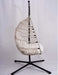 Outdoor Egg Hanging Chair with Stand, Patio Wicker Swing Egg Chair Indoor Swinging Chair Outdoor Hammock Egg Chair Off-white Default -DTYStore