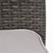 Outdoor Rattan Dining Set with 4 Dining Chairs,Grey Default -DTYStore