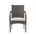 Outdoor Rattan Dining Set with 4 Dining Chairs,Grey Default -DTYStore