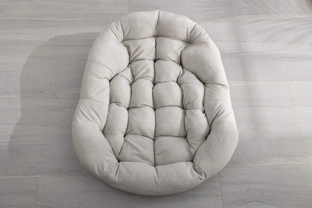 Outdoor Rattan Rocking Chair, Padded Cushion Rocker Recliner for Porch, Patio, Garden-DTYStore