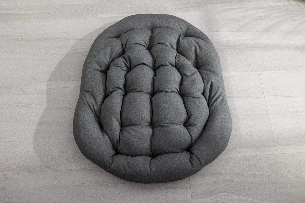 Outdoor Rattan Rocking Chair, Padded Cushion Rocker Recliner for Porch, Patio, Garden-DTYStore