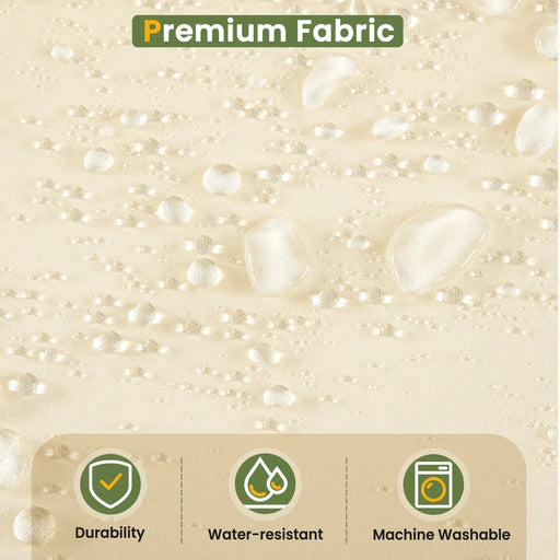 Outdoor Sectional Sofa Set with Adjustable Reclining Seats for Backyard, Poolside and Balcony, Beige, Iron and WPC Default -DTYStore