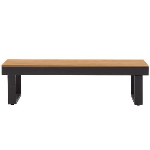 Outdoor Sectional Sofa Set with Adjustable Reclining Seats for Backyard, Poolside and Balcony, Beige, Iron and WPC Default -DTYStore