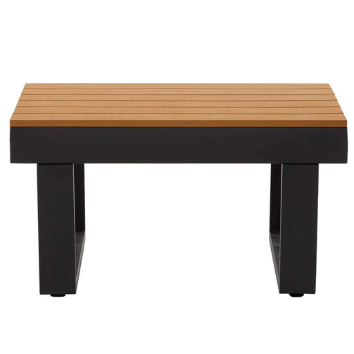 Outdoor Sectional Sofa Set with Adjustable Reclining Seats for Backyard, Poolside and Balcony, Beige, Iron and WPC Default -DTYStore