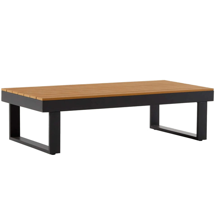 Outdoor Sectional Sofa Set with Adjustable Reclining Seats for Backyard, Poolside and Balcony, Beige, Iron and WPC Default -DTYStore