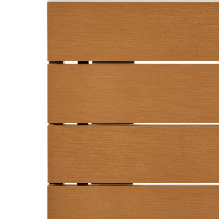 Outdoor Sectional Sofa Set with Adjustable Reclining Seats for Backyard, Poolside and Balcony, Beige, Iron and WPC Default -DTYStore