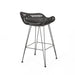 Outdoor Wicker Barstool with Cushions, Set of 2, Grey Default -DTYStore