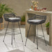 Outdoor Wicker Barstool with Cushions, Set of 2, Grey Default -DTYStore